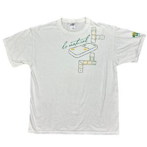 Y2K Sierra Mist La Natural Promo Graphic T Shirt White Double Sides Men's Large